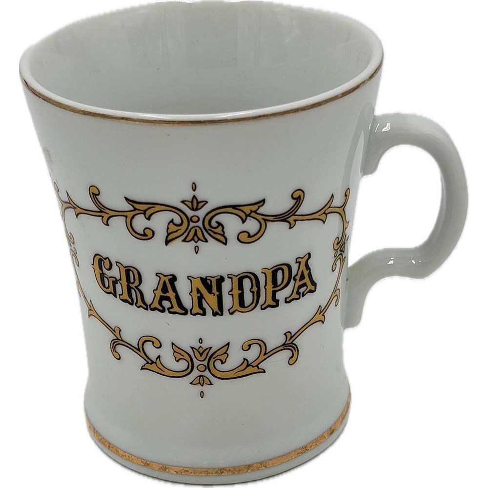 Vtg Knobler Japan Grandpa Coffee‎ Cup Mug Retro Hollywood Regency Granny Core